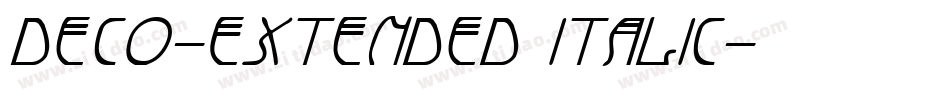 Deco-Extended Italic字体转换